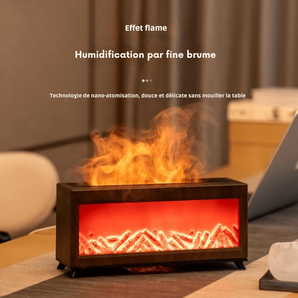Diffuseur d’huiles essentielles Cheminée Chaleureux - Effet flamme relaxant